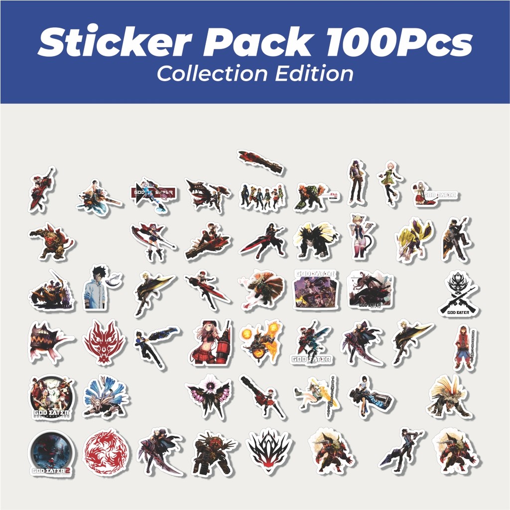 

Hot Stiker Game Series God Eater Karakter Mix 1 Lucu Anti Air Stikers Berperekat Waterproof Sticker Decal Buat Motor Helm Buku Journal Koper Casing HP Laptop Botol Minum