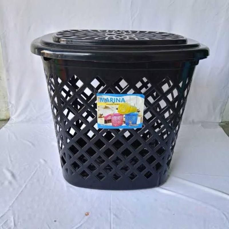 KERANJANG BAJU PLASTIK / KERANJANG LAUNDRY TUTUP PLASTIK BERKUALITAS