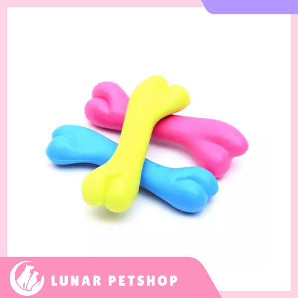 MAINAN TULANG ANJING KARET - MAINAN GIGIT ANJING BENTUK TULANG - DOG BONE TOY