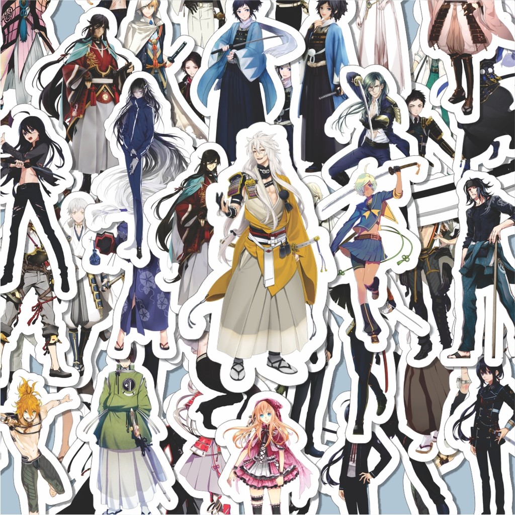 

100PCS Lucu Stiker Game Series Touken Ranbu Karakter V1 Stiker Aesthetic Stiker Anti Air Stikers Berperekat Waterproof sticker decal buat Motor Helm Buku Journal Koper Casing HP Laptop Botol Minum Hadiah anak