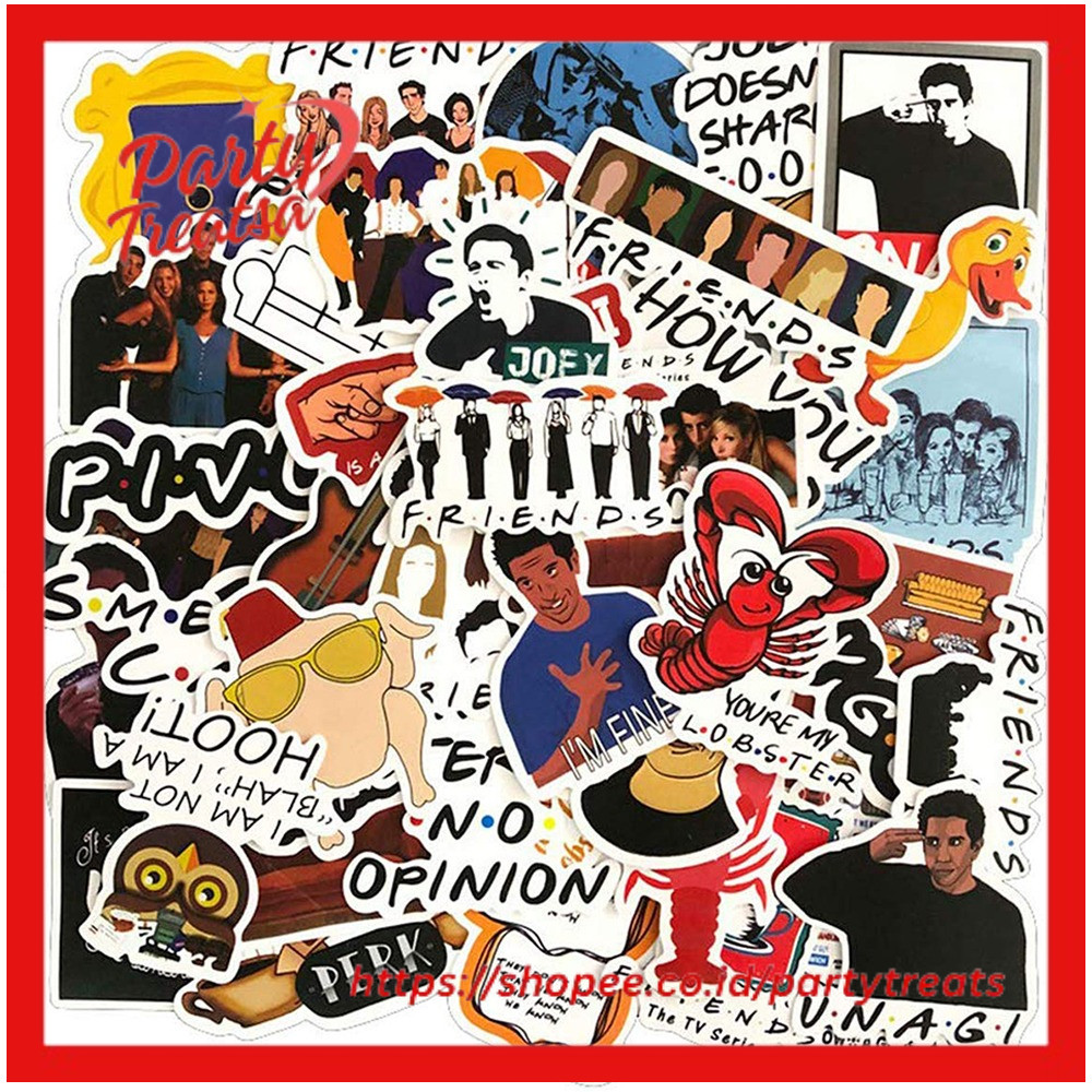 

10/30/50PCS Friends TV Show Cartoon Stickers Car Bike Travel Luggage Guitar Laptop Waterproof DIY Funny Stickers Classic Toys