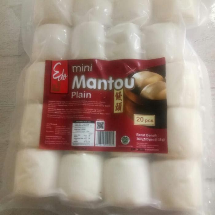 

PROMO! edo mini mantou plain 360gr isi 20