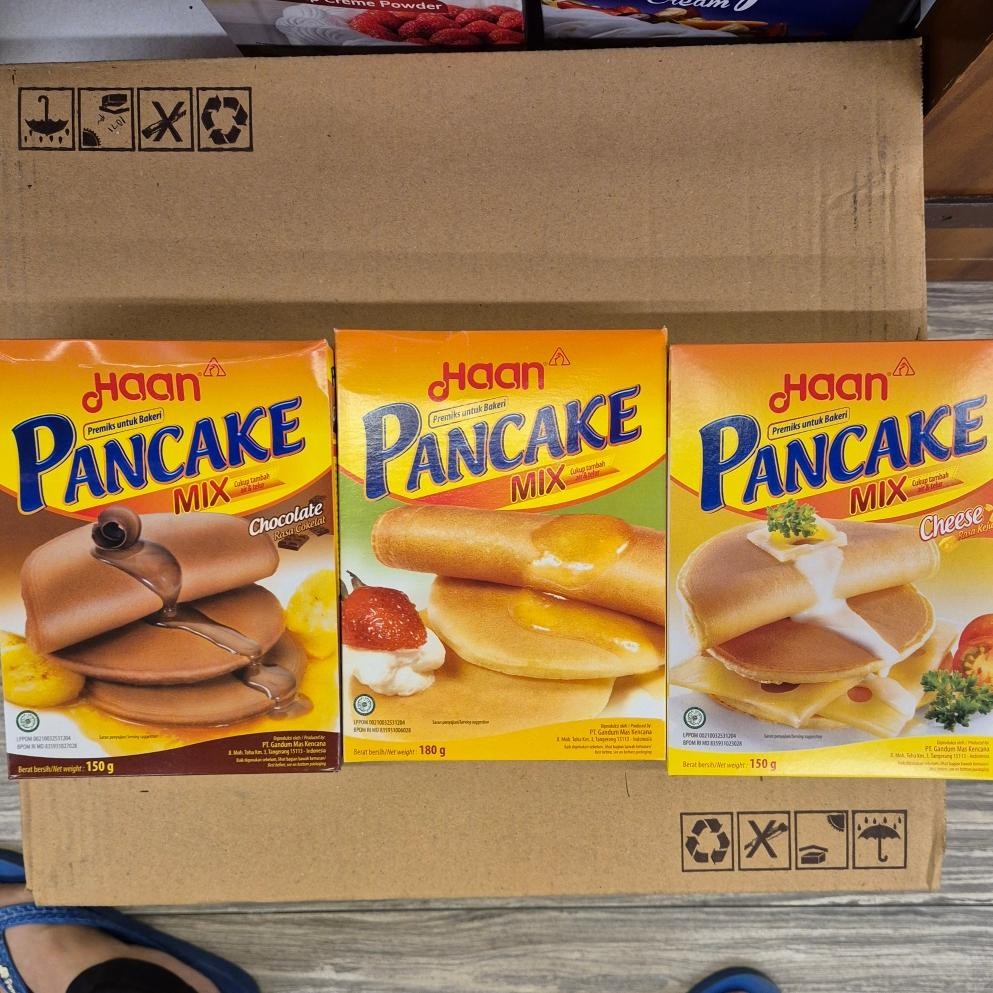 

Haan tepung premiks Pancake rasa COKLAT / CHEESE / VANILA 150gr