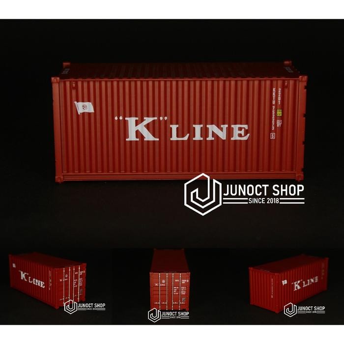 GERBONG KONTAINER K'LINE SKALA HO 1:87 1/87 20 KAKI : MINIATUR / MAKET