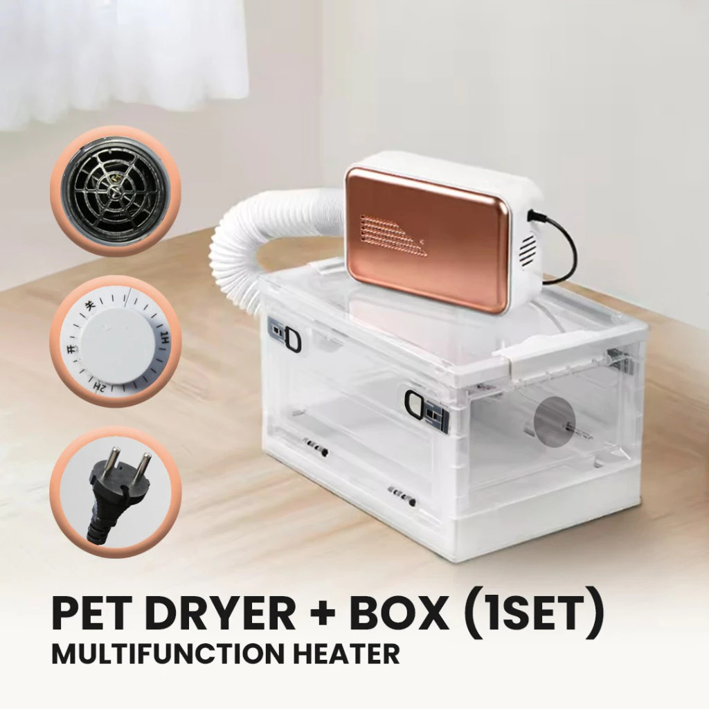 Pet Nebulizer Oxygen Incubator Inhalation Box Alat Terapi UapPet Dryer Pet Dryer Box Pengering Bulu