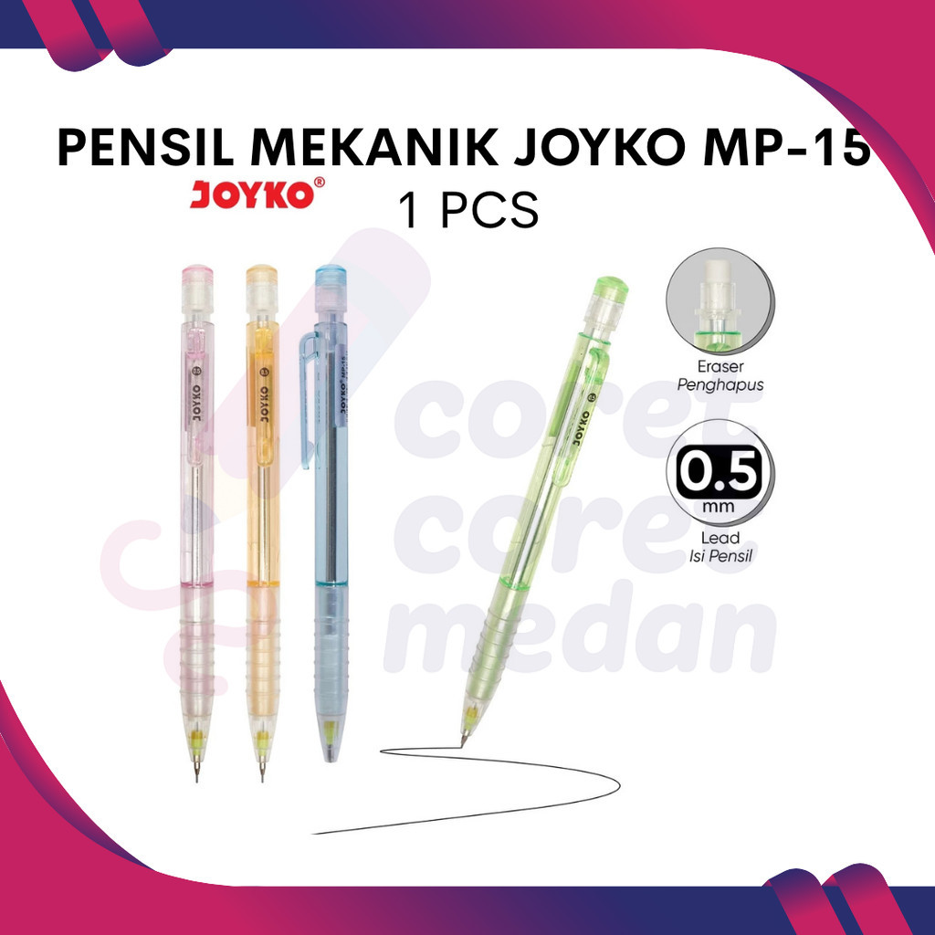

PENSIL MEKANIK JOYKO MP-15 0.5MM PER PCS SATUAN