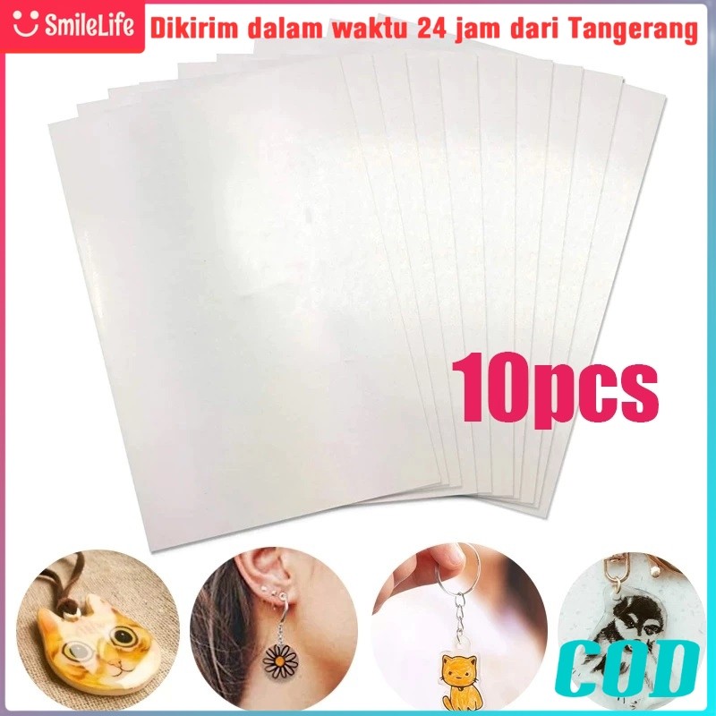 

10PCS Kertas Shrink A4 - Kertas Penyusut dengan Panas untuk DIY - Smilelifestore