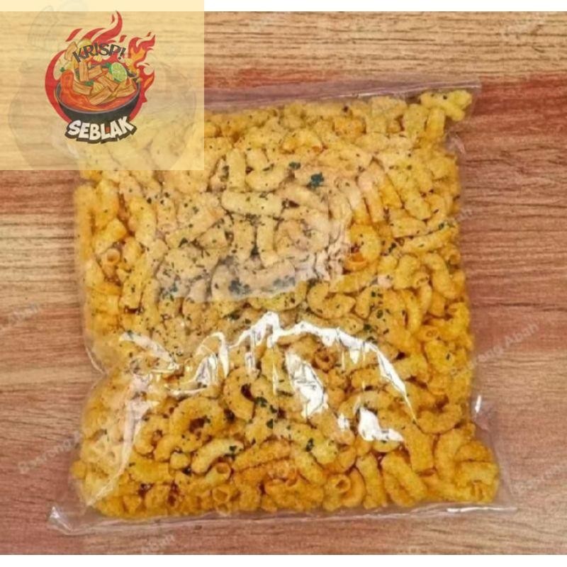 

Seblak krispi makroni bantet original daun jeruk isi 500gram.s