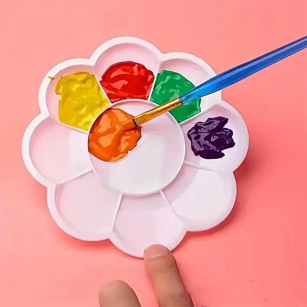 

18/12/10 cm High-quality Painting Palette Plastic Paint Tray Reusable Flower Paint Palette for Artists Acrylic Watercolor Oil