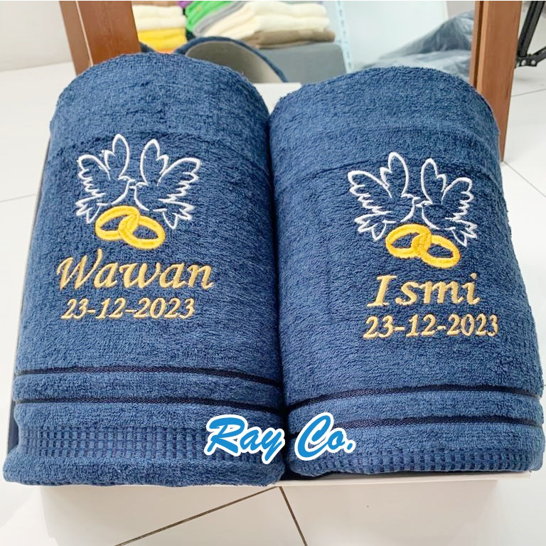 Ray Co - Handuk Bordir Nama Couple PLUS BOX