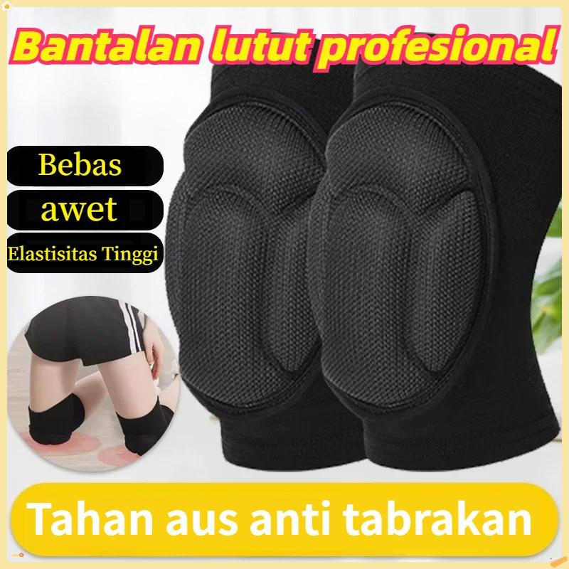 Knee Pad Busa Sepasang | Pelindung Lutut Basket Voli Sepakbola Badminton | Aksesoris Olahraga