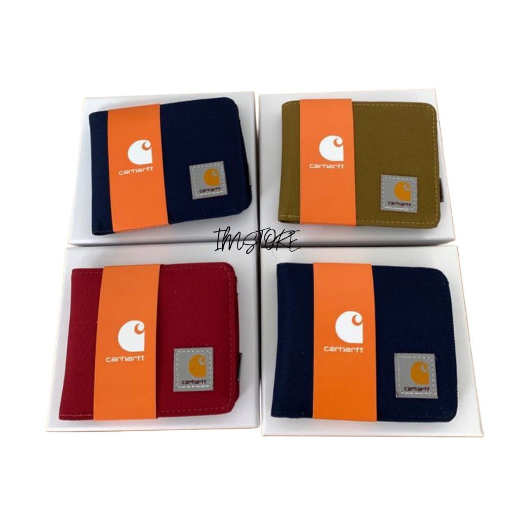 MK87YH Wallet Pria Canvas / Dompet lipat pria Free box