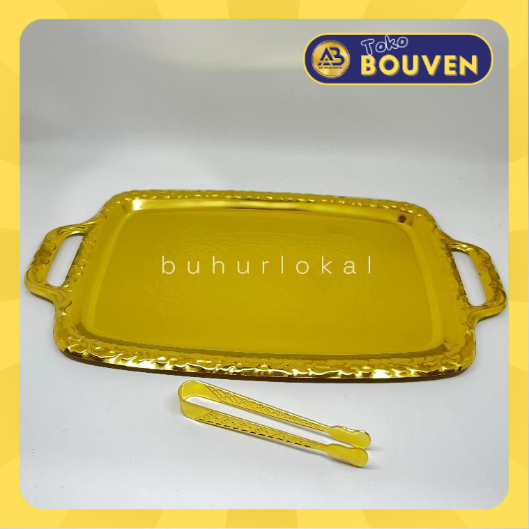 Tempat Bukhur Nampan Tatakan dan Capitan Dupa Emas Arab | Tatakan Dupa | Capitan Bukhur | Nampan bua
