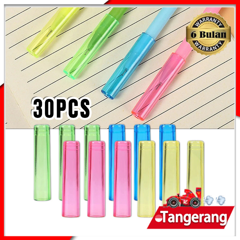 

30pcs Pencil Cap Tutup Pensil / Cover Pensil / Penutup Pensil / Helm Penutup Ujung Pensil