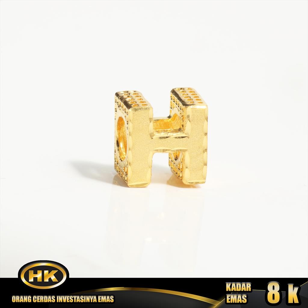 HK Mustika Gold - Liontin Emas 8K - HURUF H
