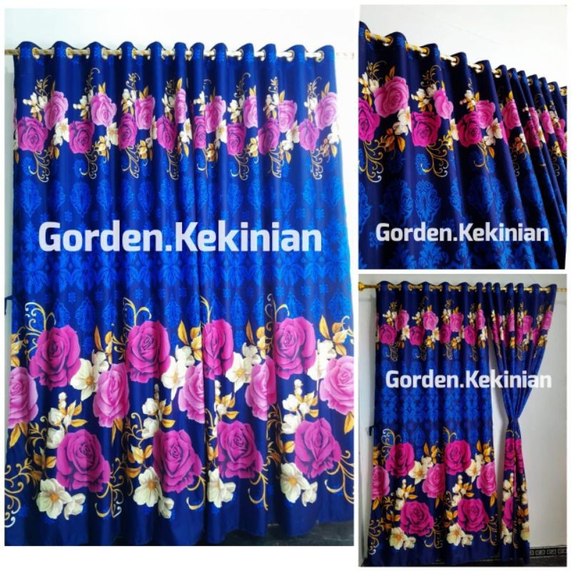 HOKICHAN Gorden Motif Mawar Donker Ring 12 Gorden Mawar Biru Tua Gorden Biru Tua Gorden Mawar Pink G