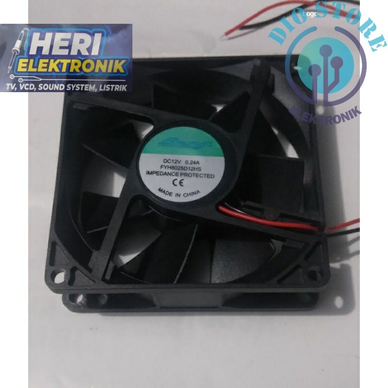 FAN DC 12V HIGH SPEED 8X8CM ANGINNYA KENCANG