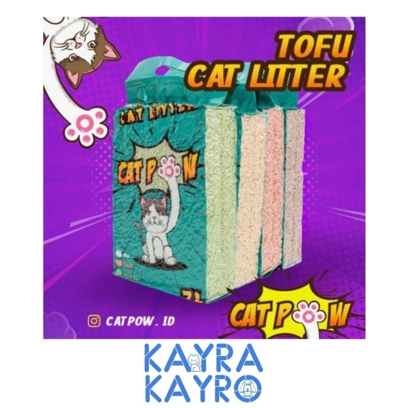 Cat Pow Tofu Cat Litter 7 L (2.5 kg) - Pasir Gumpal Wangi Kucing