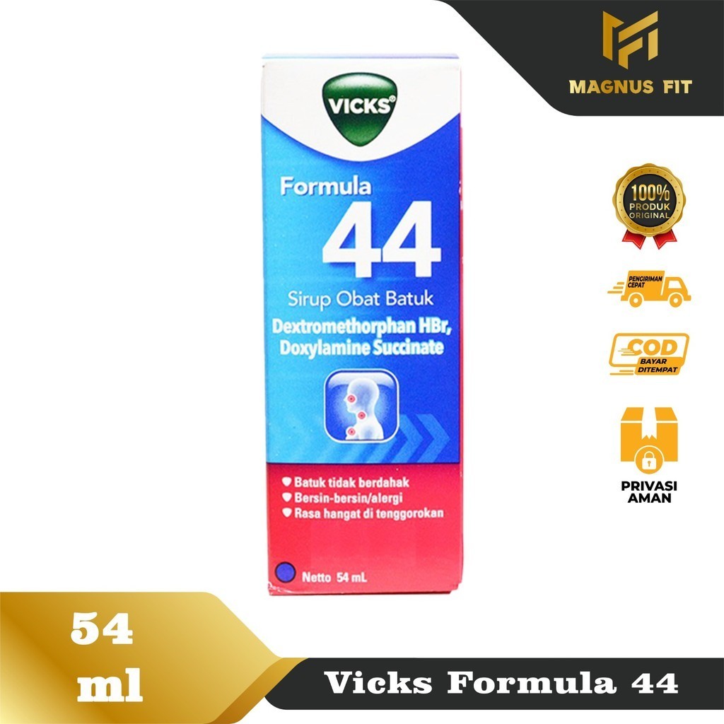 Vicks Formula 44 Dewasa Sirup Obat Batuk  Meringankan Batuk Tidak Berdahak