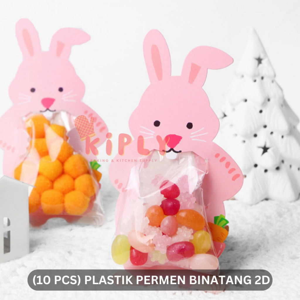 

(10 PCS) Plastik Permen Binatang/Kemasan Cookies Permen Binatang Lucu/Kantong Plastik cookies bag/kemasan kue kering