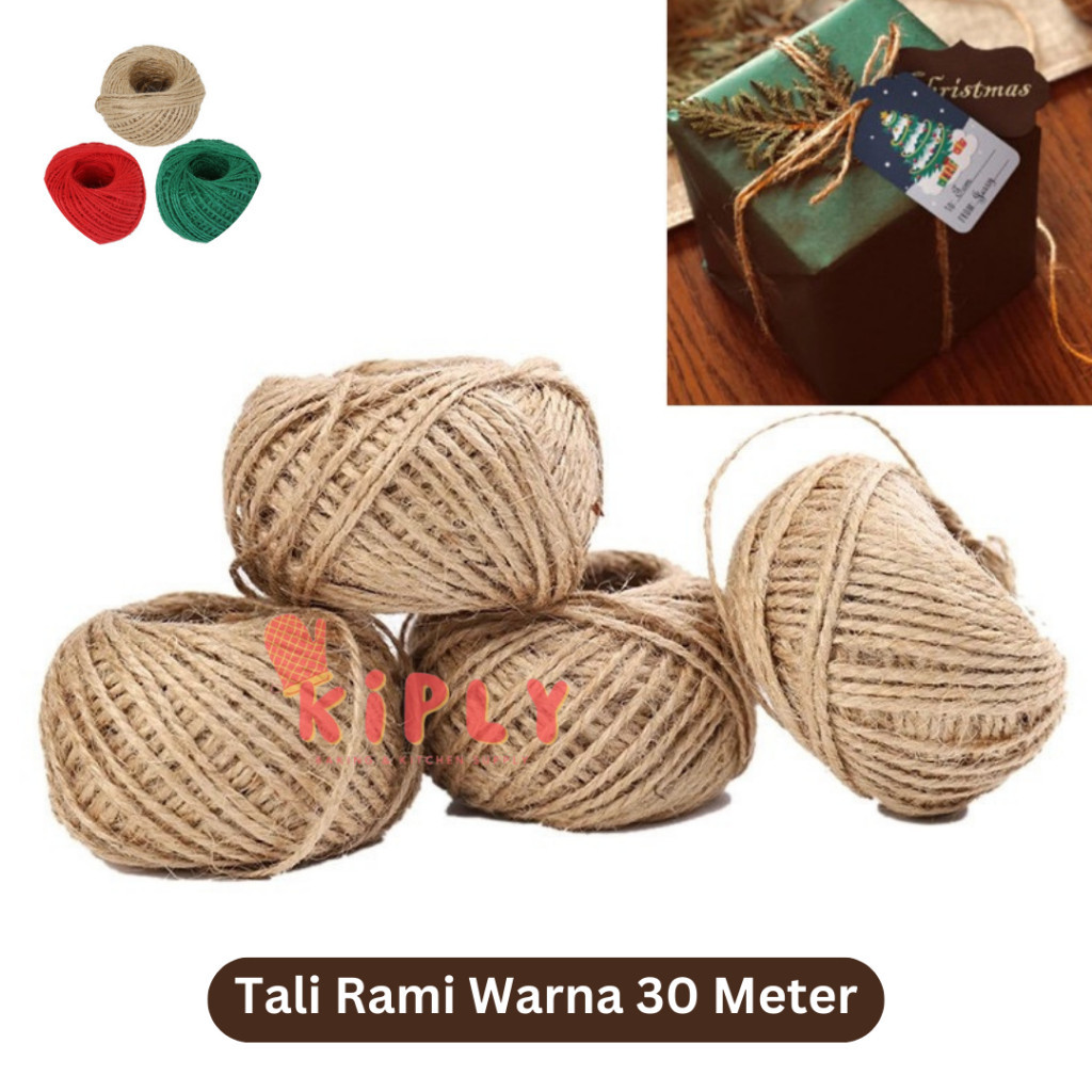 

(30 meter) Tali Rami warna/Jerami / Mendong / Pengikat PackingTali goni / dekorasi pesta / tali jerami / jute / tali serbaguna