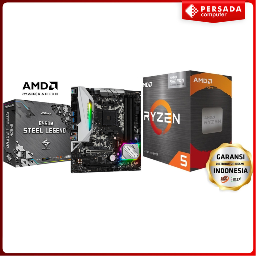 Paket Mobo AMD Ryzen 5 5600GT + Asrock B450M Steel Legend