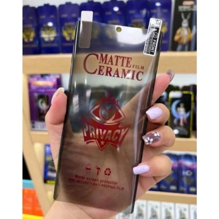Tempered Glass Ceramic Matt Privacy Antispy Samsung S9/Samsung S9+ - Samsung S9