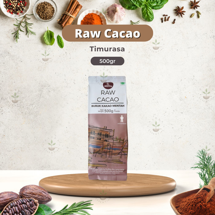 

HEMAT! Timurasa Raw Cacao Powder 500gr - Bubuk Kakao Mentah 500gr