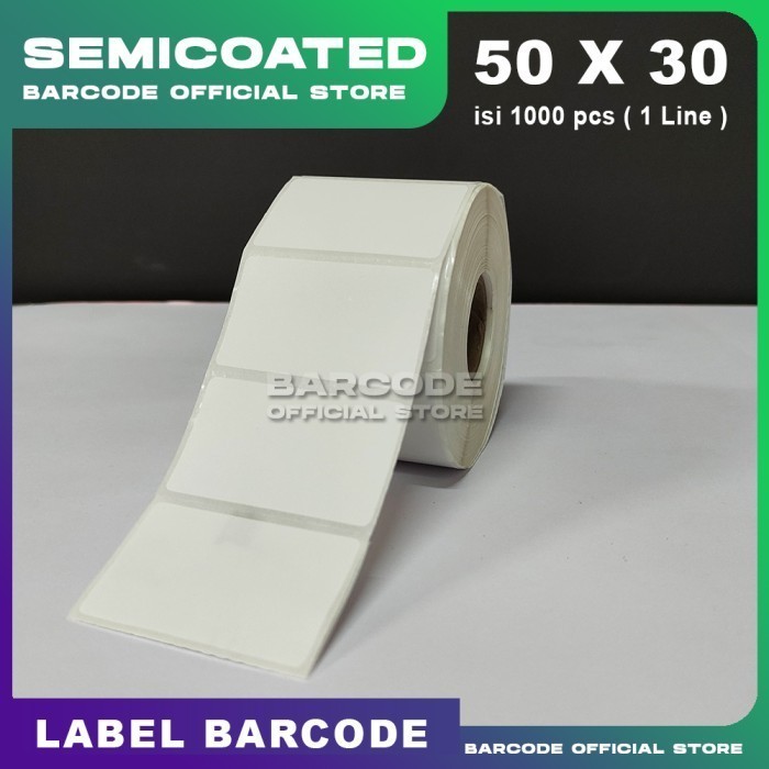 

Label Semicoated 50x30mm 1 Line Gap 2" Perforasi isi 1000 pcs -TMI69