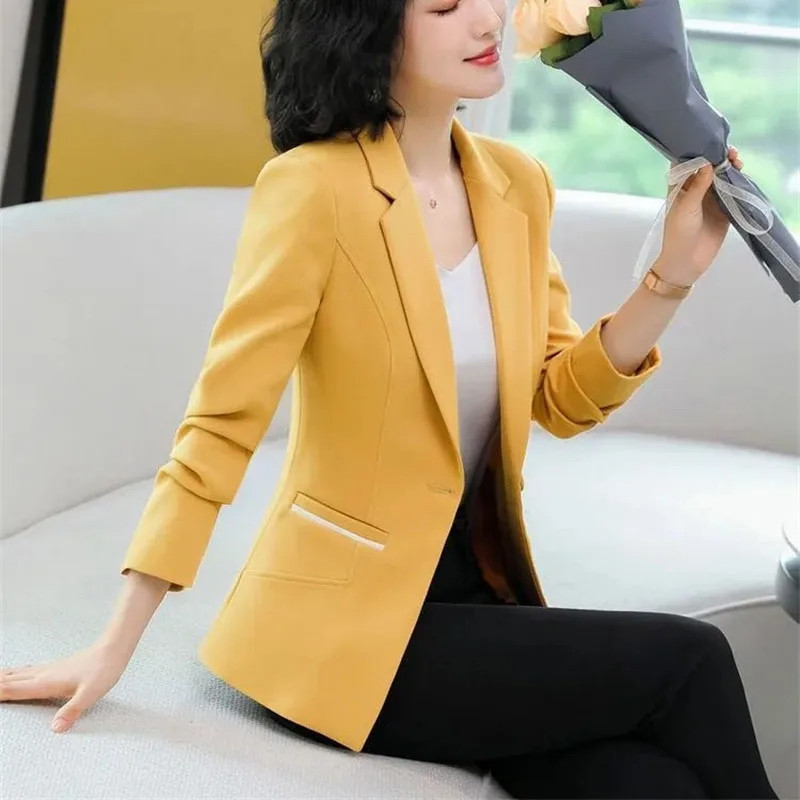 Blazer Cewek Kekinian Korean Style Elegan Premium Formal Outfit Jas Wanita Slimfit Berhijab Kantoran