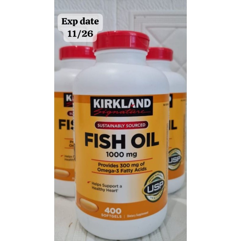 KIRKLAND FISH OIL 1000MG 400 SOFTGELS ORIGINAL USA // KIRKLAND FISH OIL ORIGINAL