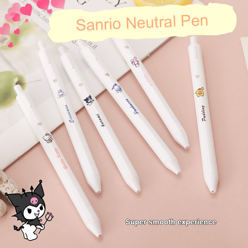 

COD Pena Tekan Seri Sanrio Pena Netral Hitam Pelajar Pena Netral Hati Anak Perempuan Lucu