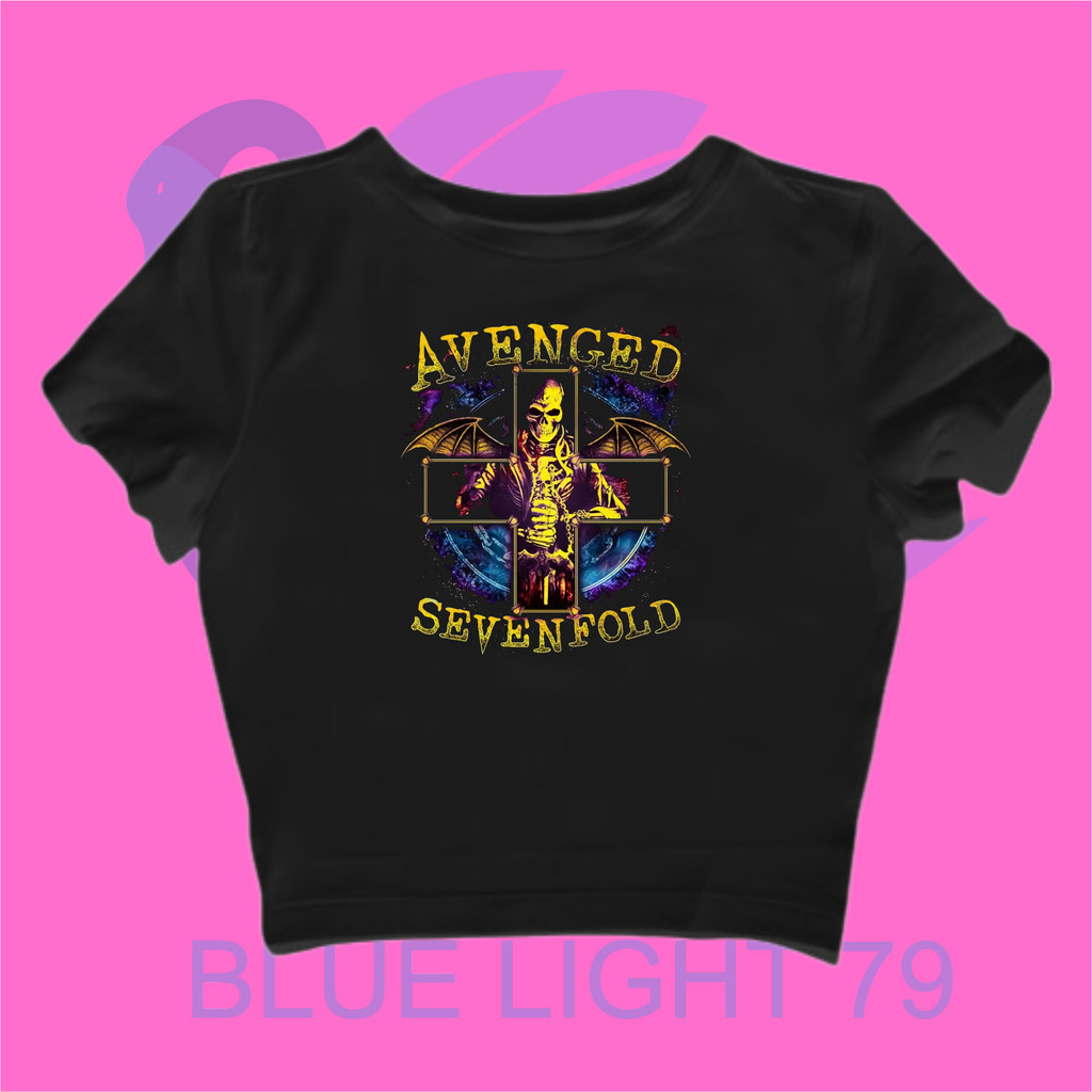 CROP TOP AVENGED SEVENFOLD | BABY TEE A7X AVENGED | CROP TEE BAND AVENGED SEVENFOLD | BAND METAL MUS