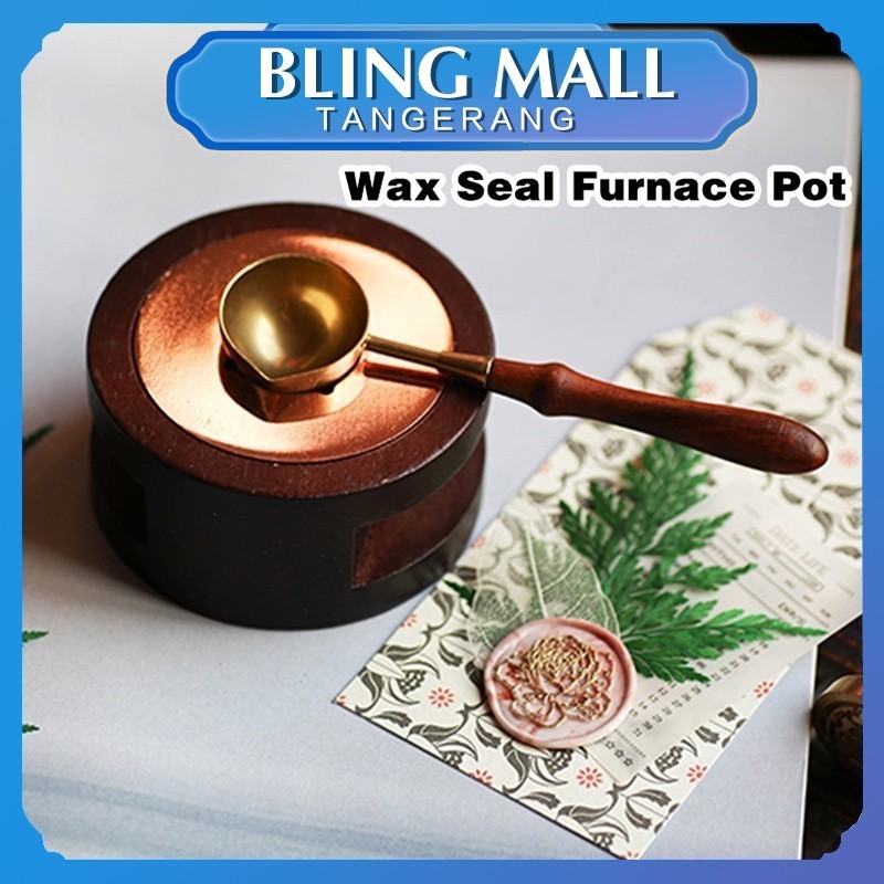 

【Furnace Dan Sendok Set】Wax Seal Stamp Stick Furnace Stove Melting Glue Furnace Sendok Tungku Peleleh Lilin Wax Gaya