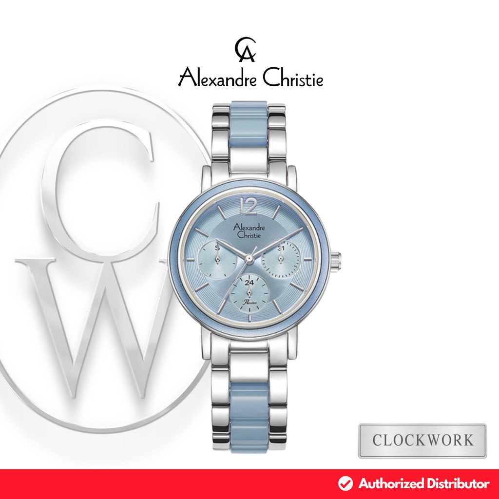 Jam Tangan Wanita Alexandre Christie Multifunction AC 2B45 BFBSSLE Rantai Sporty Minimalis Simple Si