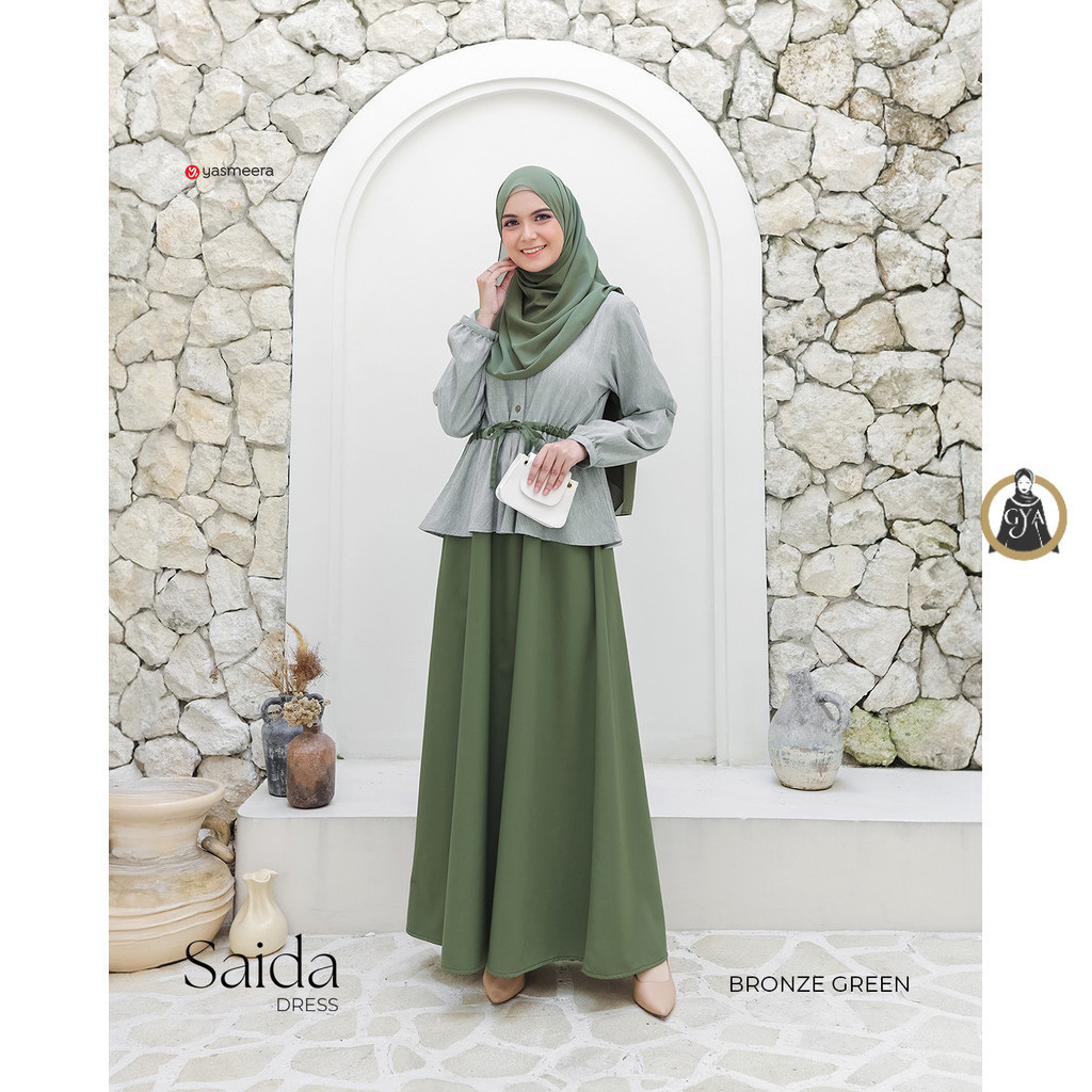 KOLEKSI ORI BRAND YASMEERA Gamis Katun Wanita Dewasa Saida by Yasmeera