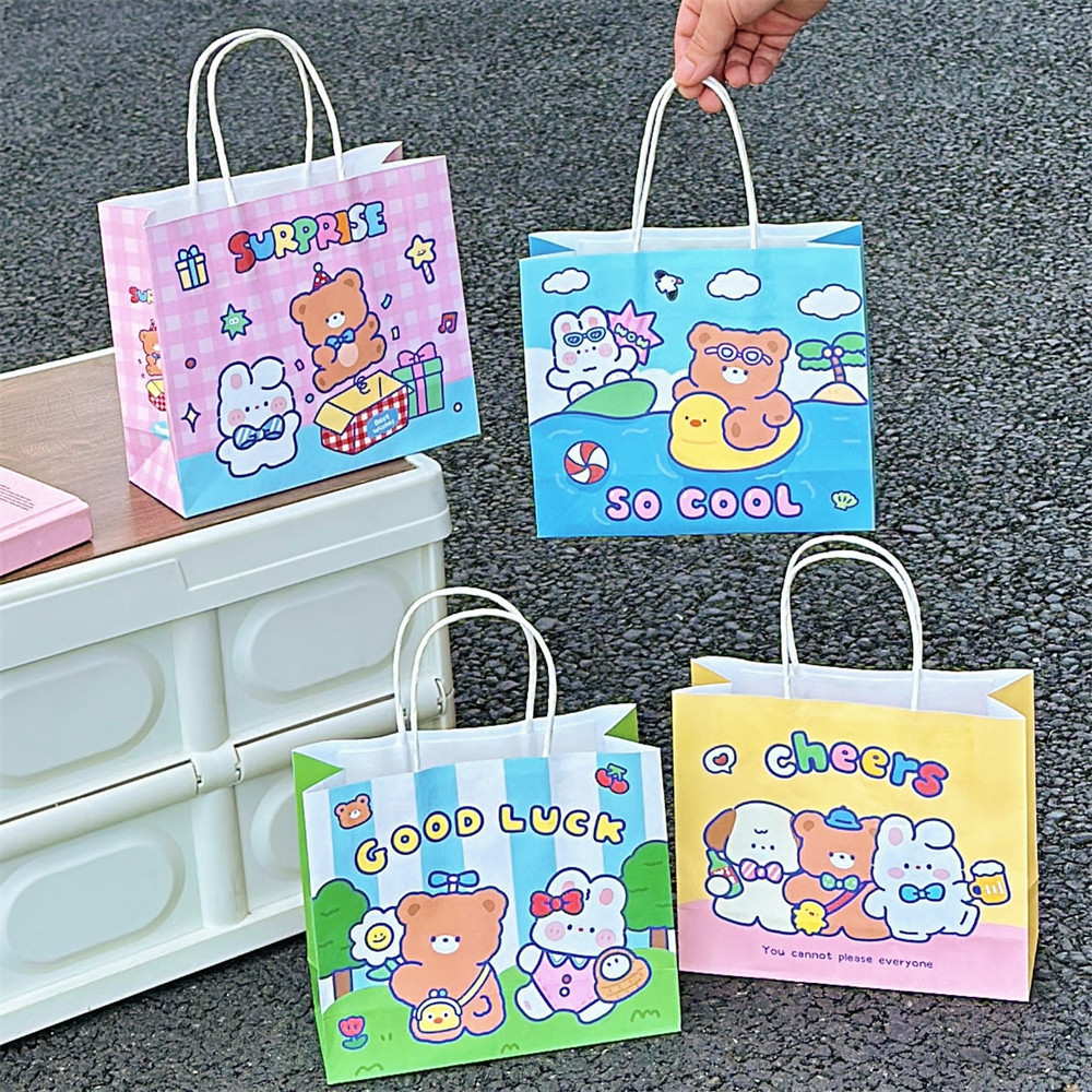 

[HARU] Colorful Cartoon Series Paperbag Handbag Kantong Kado Goodie Bag Kantong Kado Karakter