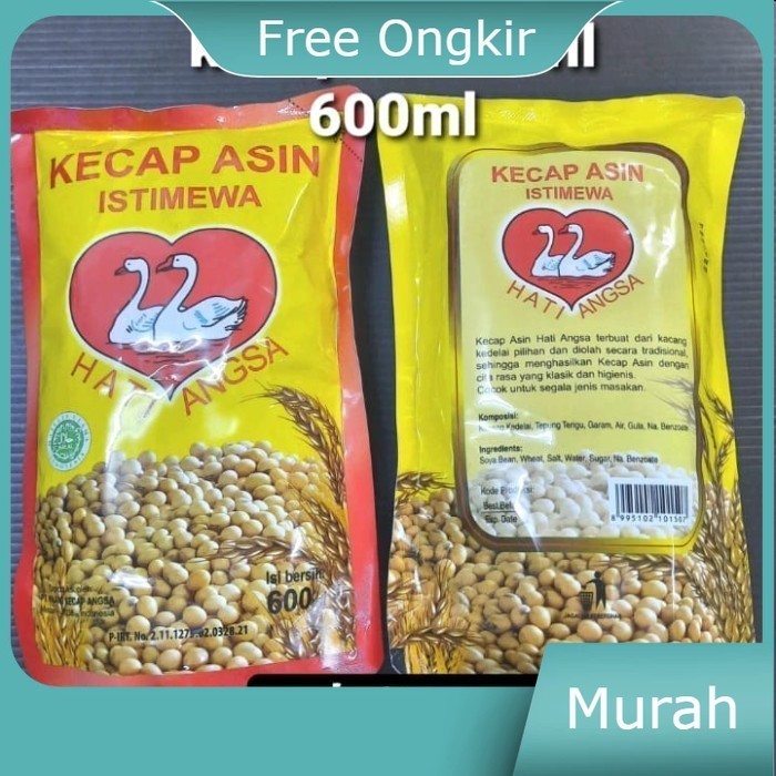 

kecap asin istimewa cap hati angsa medan 600ml pouch refill