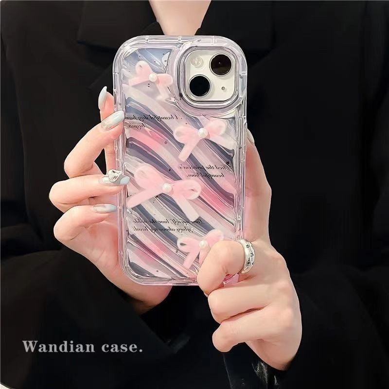 Pink Bow Phone Case Vivo Y15 Y20 Y22 Y21 Y21s Y02Y02t Y12s Y17s Y15s Y01 Y16 Y33t Y22s Y27 Y12 Y15a 