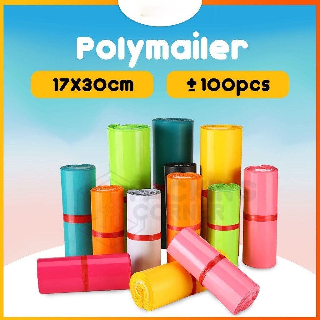 

Plastik Polymailer Bag 17x30 Kantong Amplop Packing Seal Olshop Online Shop ol on shop Isi 100 pcs