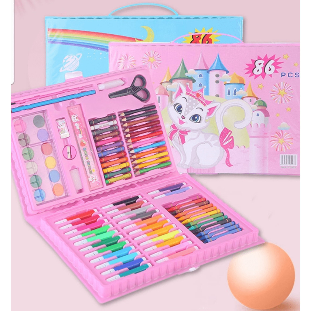 

ALAT GAMBAR ANAK CRAYON SET BOX 86 pcs / SET BOX 68 pcs