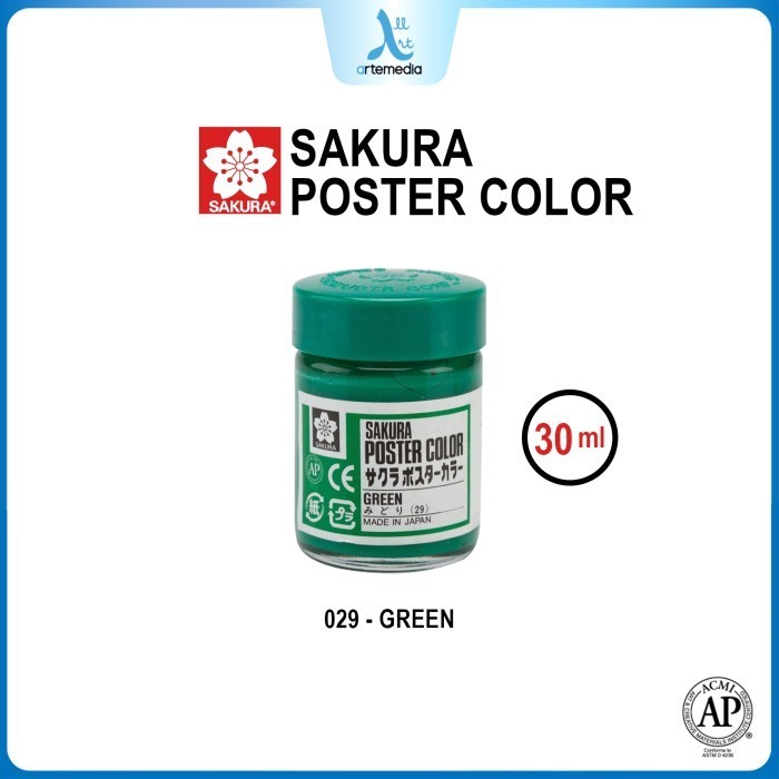 

promo ✨ -Sakura Poster Color Paint 30ml terbased Cat Poster - GREEN