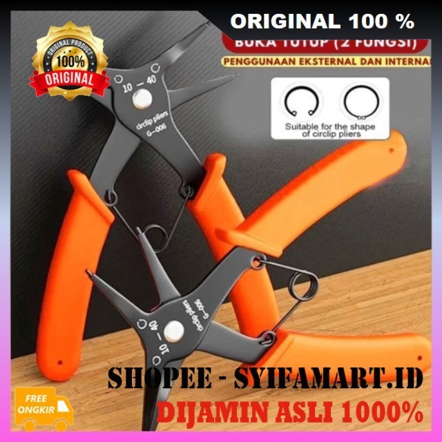 BELI 1 GRATIS 1 Tang Snap Ring 2 in 1 Tang Pembuka Snap Ring Tang Snap Ring Buka Tutup 100% ORIGINAL