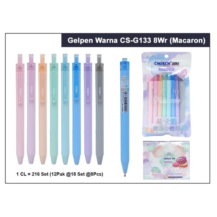 

Pulpen Pena Bolpoin Pen Gel Macaron Chosch 0.5mm