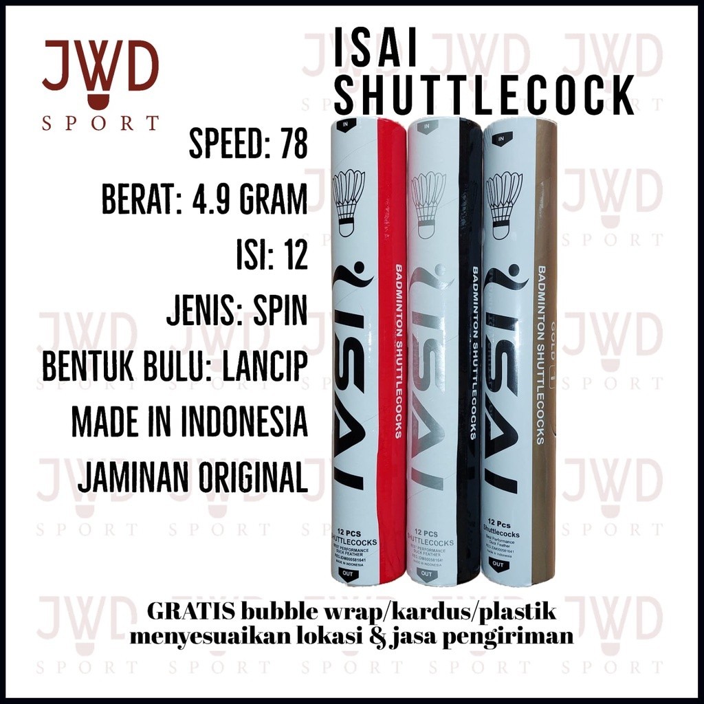 ER56YG ISAI Shuttlecock Original | Kok Badminton | Bulutangkis