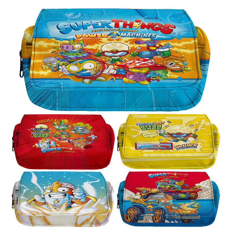 

SuperZings Pencil Case Super Zings Double Layer Boys Girl Multi-function School Pencil Box Pencilcase Pencil Bag