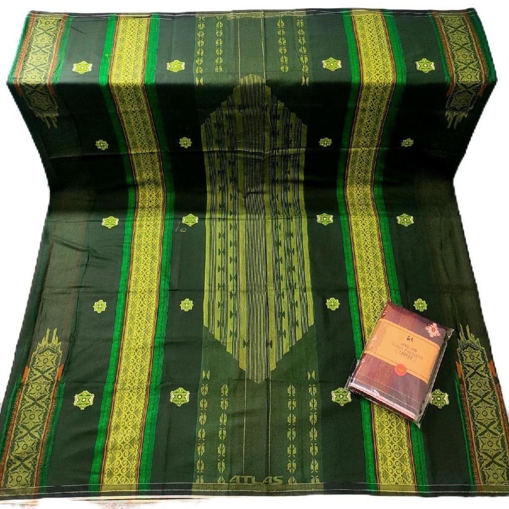 SARUNG ATLAS 960 AFKIR FULL SONGKET TIMBUL MOTIF BHS Muslim Viscose Kain Dewasa