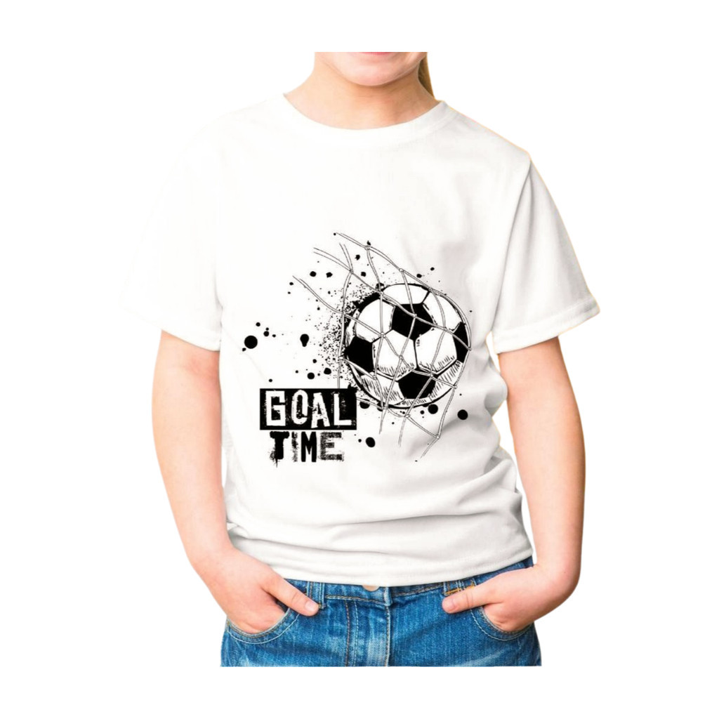 Kaos Putih Anak Laki Laki - Baju Putih Distro Anak 1 - 12 tahun