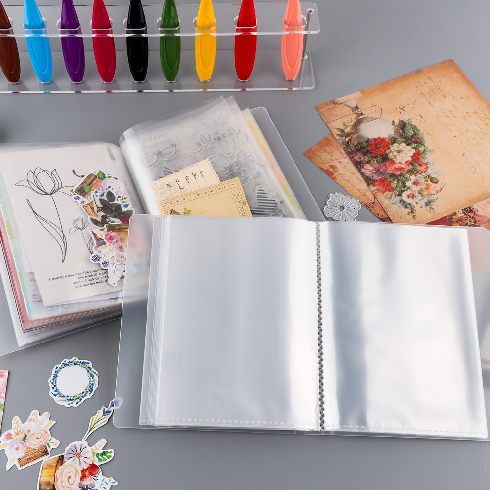 

Multipurpose A6 Photo Storage Album With 40 Pages Book Binder For Scrapbooking Stamp Cutting Dies Storage Book Organizer Folder