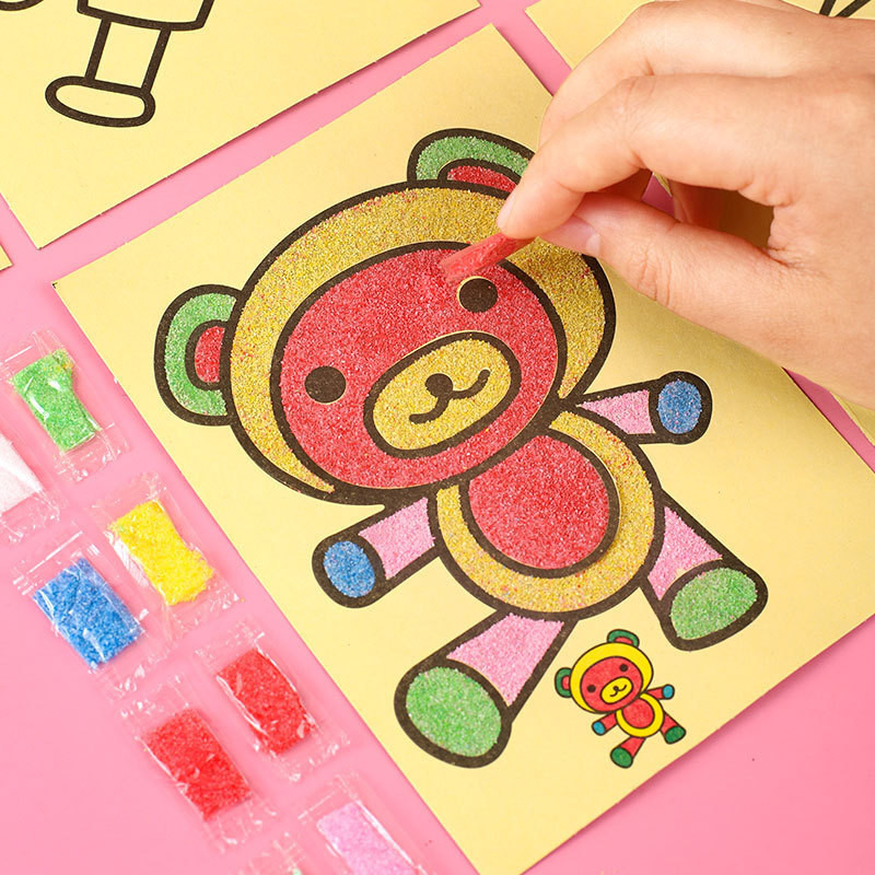 

DIY Lukisan Pasir Buatan Tangan/Lukisan Pasir Berwarna/Mainan Edukasi Anak Buatan Tangan